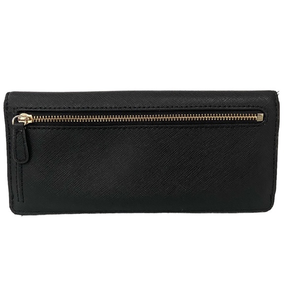 Michael Kors Black Saffiano Leather Envelope Wallet with Gold Tone Hardware - Picture 2 of 10